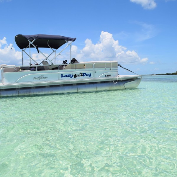 a small boat in a large body of water