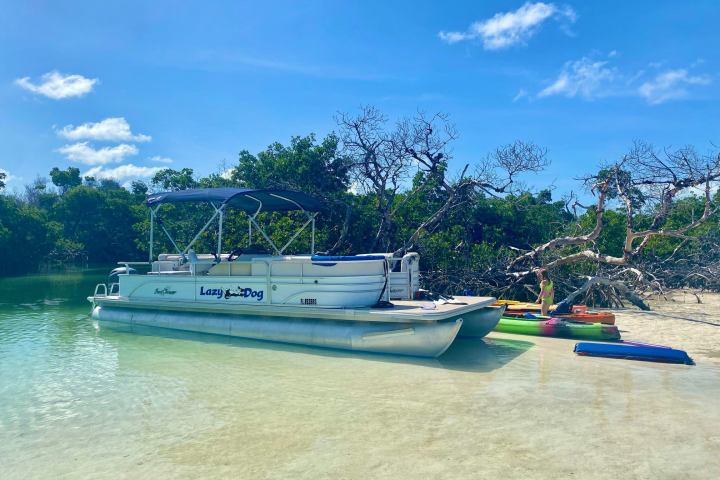 a small boat in a body of water